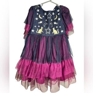 Mini Boden Embroidered Cat Dress EUC